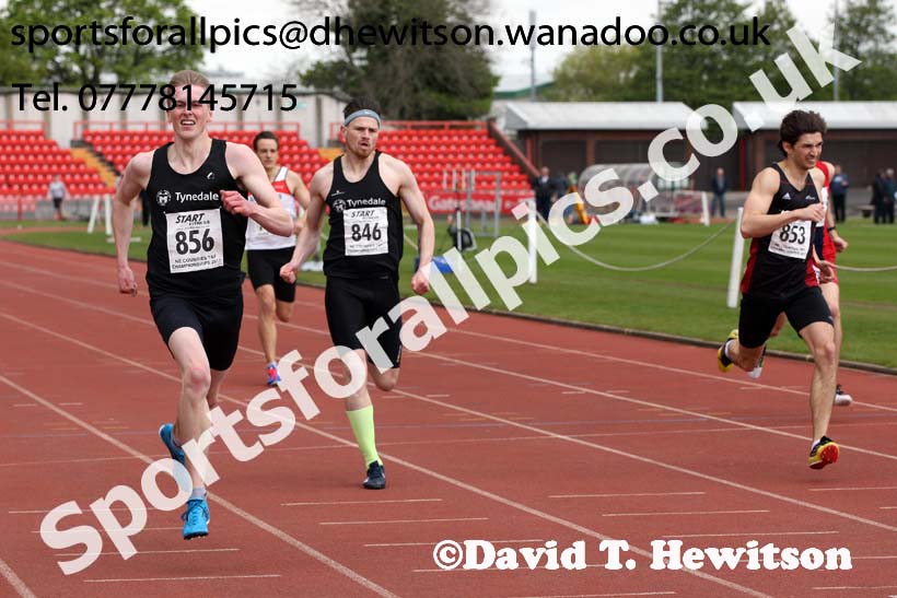 Mens senior 400 metres, North Eastern Champs, Gateshead Stadium. Photo: David T. Hewitson/Sports for All Pics